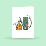 Water You Up To, I've Mist You, Plant Greeting Card by Wild Lark