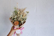 Nude + White Dried Floral Bouquet by Wild Lark