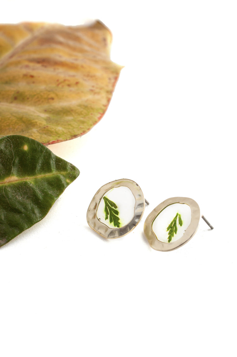 Brass Ripple Earrings by Wild Lark
