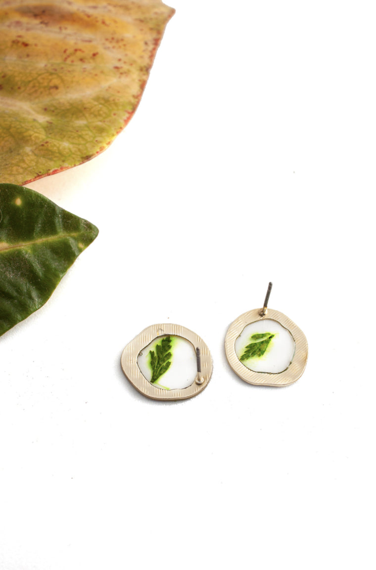 Brass Ripple Earrings by Wild Lark