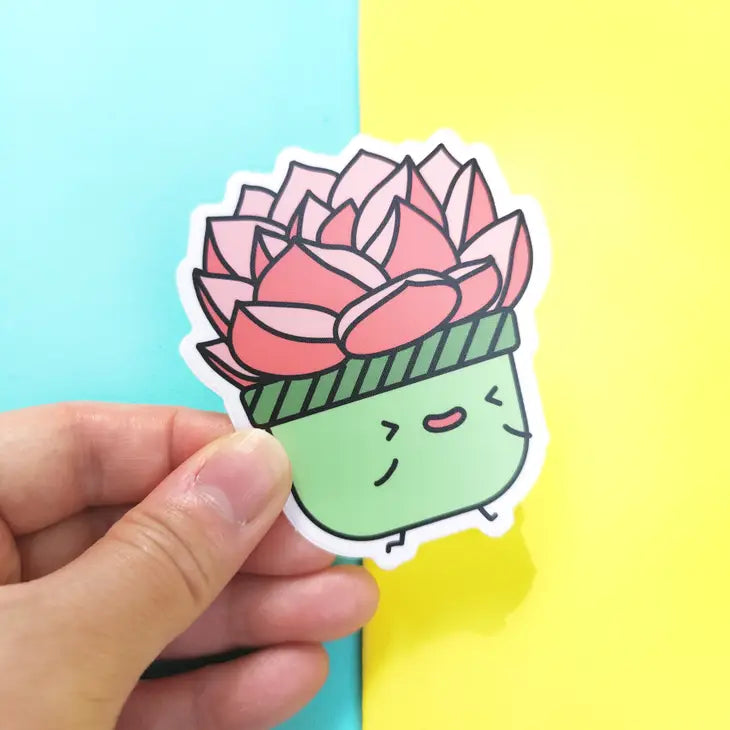 Echeveria Pink Champaigne Vinyl Sticker by Wild Lark