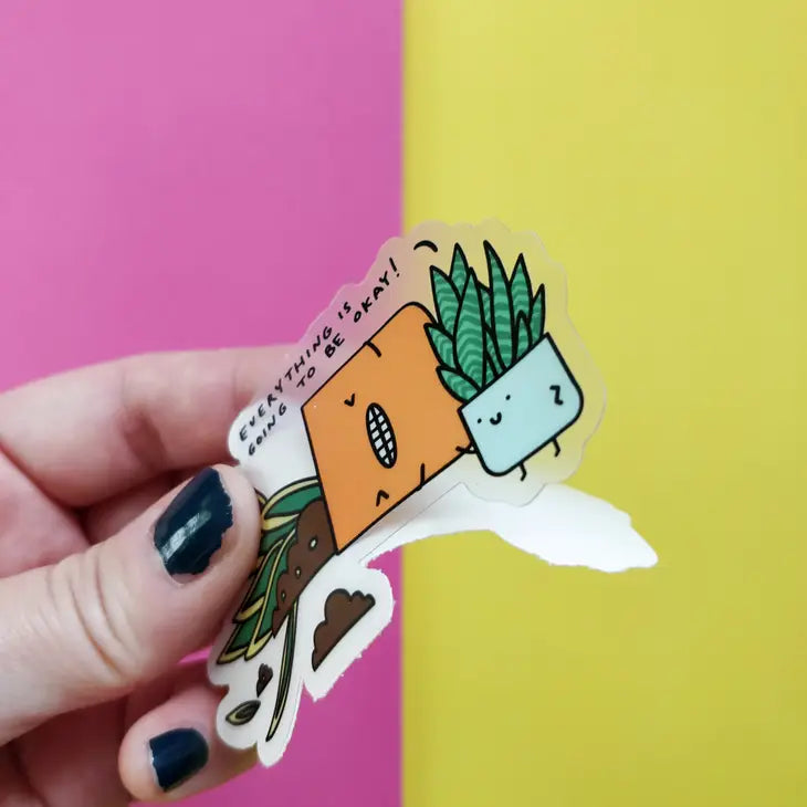 Everythings Going To Be Ok Clear Sticker by Wild Lark