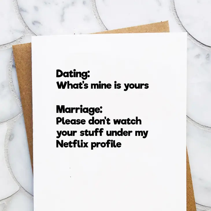 Dating vs. Marriage Card by Wild Lark