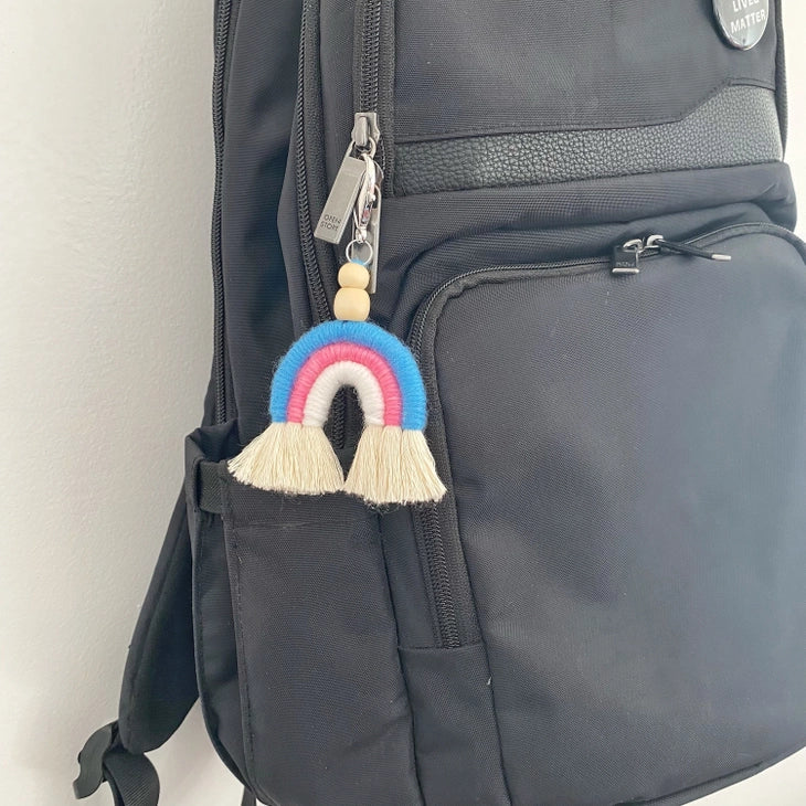Pride Macrame Rainbow Keychain by Wild Lark