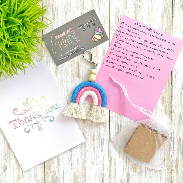 Pride Macrame Rainbow Keychain by Wild Lark