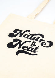 Small Cream Tote Bag - "Nature is Neat" by Wild Lark