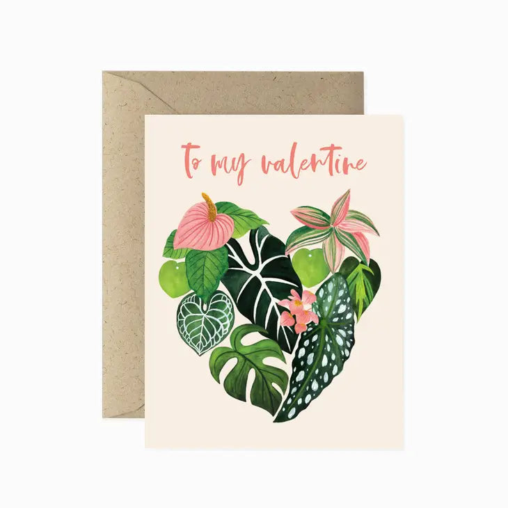 To My Valentine Plant Heart Love Card & Valentine's Day Card by Wild Lark