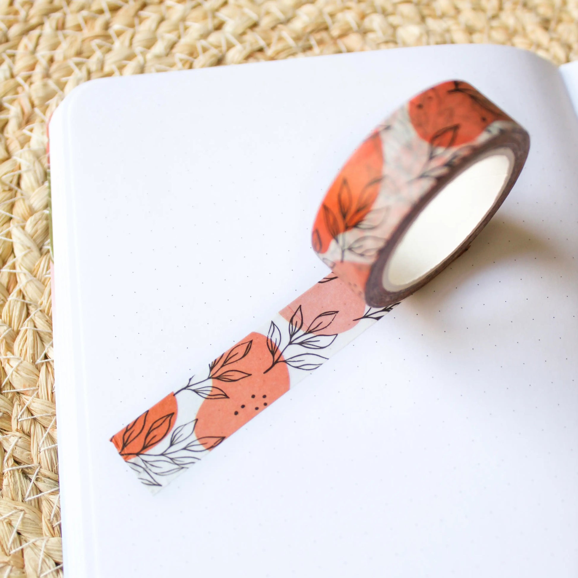 Pink Leaves Washi Tape by Wild Lark