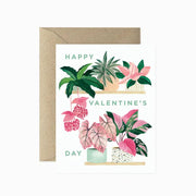 Valentine's Day Pink Plant Shelf Love & Valentine's Card by Wild Lark