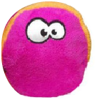Cycle Dog USA Made Duraplush FuzzBall Orange Fuchsia Medium Dog Toy by Pet Food Warehouse