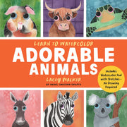Learn to Watercolor Adorable Animals - 20 Step-By-Step Beginner-Friendly Lessons on Watercolor Paper