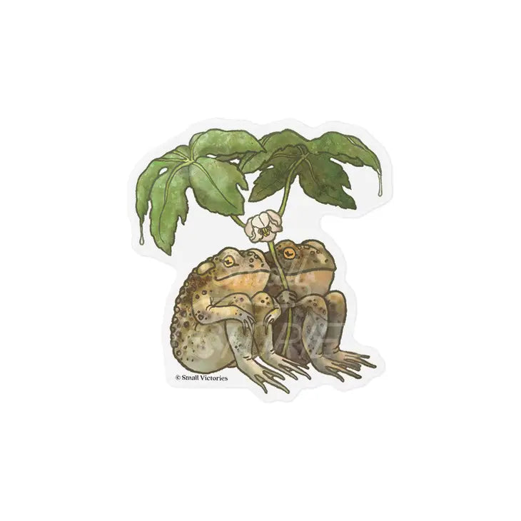Eco-Sticker: Two Toads by Wild Lark