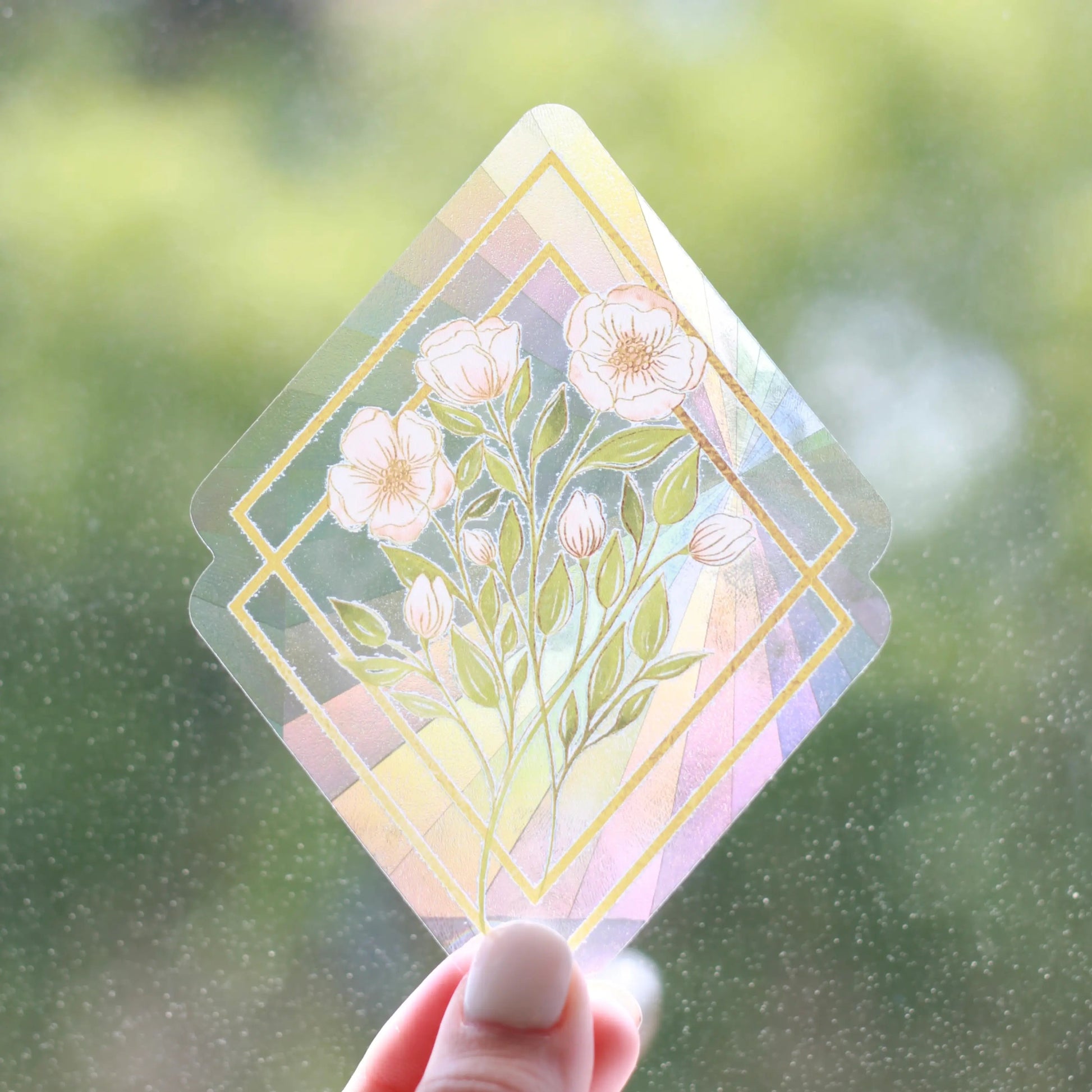 Floral Sun Catcher Window Decals by Wild Lark