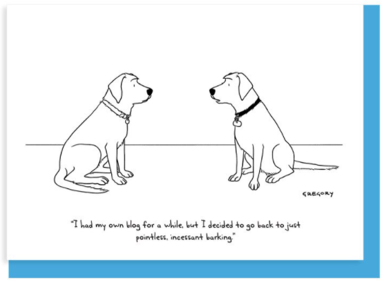 New Yorker Card Dog / Had My Own Blog by Pet Food Warehouse