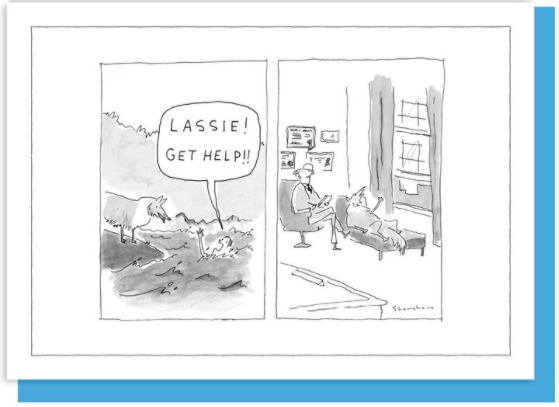 New Yorker Card Lassie / Get Help - Therapy by Pet Food Warehouse