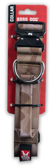 Boss Dog Tactical Dog Collar 17-22 Tan Camo by Pet Food Warehouse