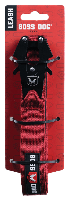 Boss Dog Tactical Dog Leash 4' Red by Pet Food Warehouse