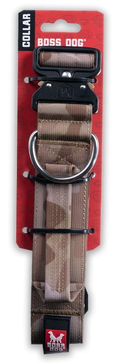 Boss Dog Tactical Dog Collar 13-16 Tan Camo by Pet Food Warehouse