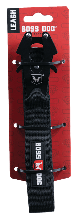 Boss Dog Tactical Dog Leash 4' Black by Pet Food Warehouse