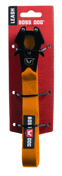 Boss Dog Tactical Dog Leash 4' Orange by Pet Food Warehouse