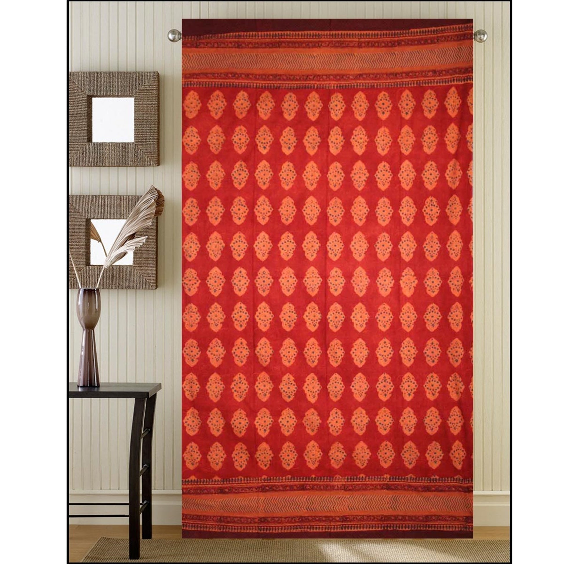 Window Panel Kensington Red by Homeportonline