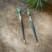 ASTALI Porcupine Quill & Turquoise Earrings by Harbour Thread