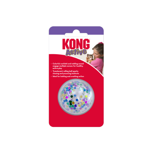 Kong Active Confetti Ball Cat Toy by Pet Food Warehouse