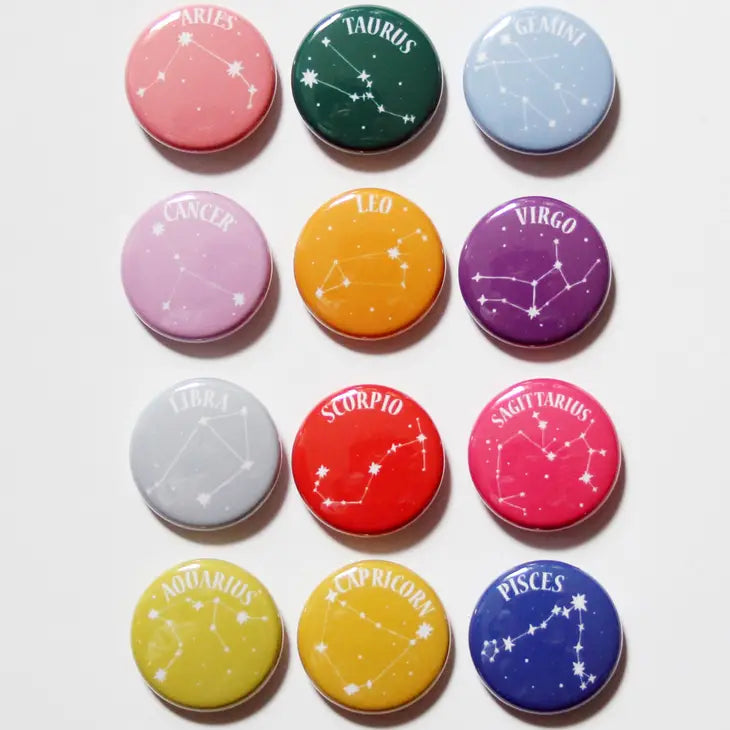 Colorful Zodiac Buttons by Wild Lark