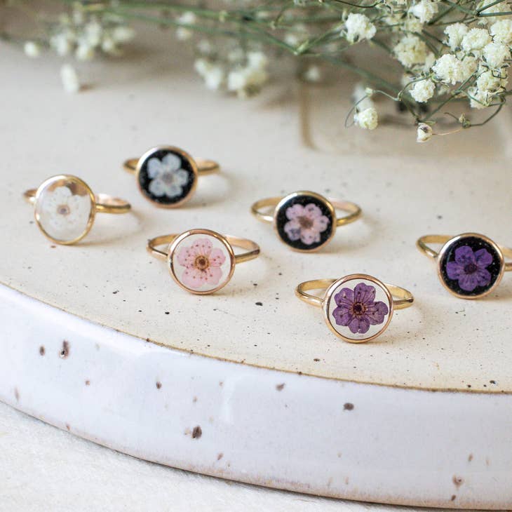Pressed Flower Ring by Wild Lark