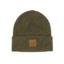 Heather Knit Suede Patch Beanie by Wild Lark