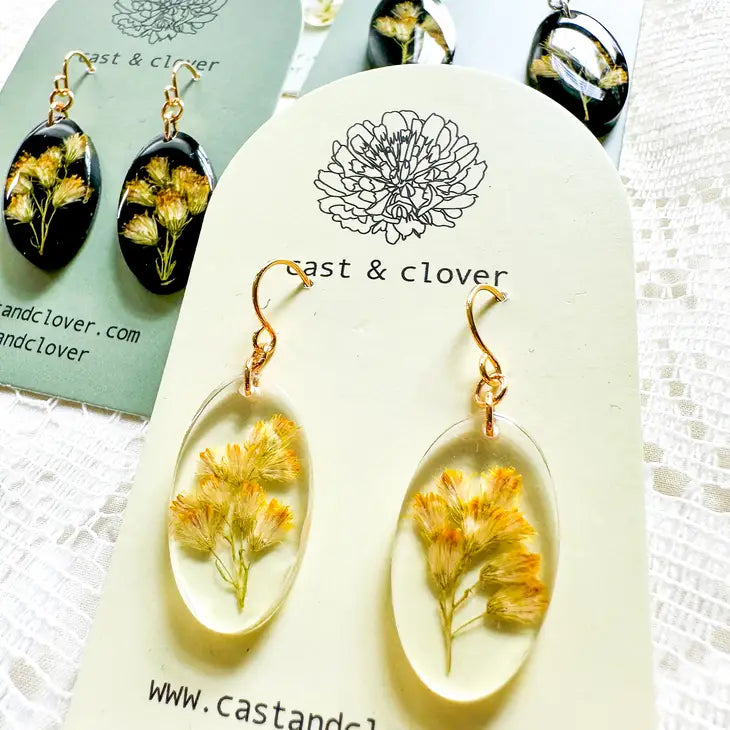 Pressed Flower Earrings by Wild Lark