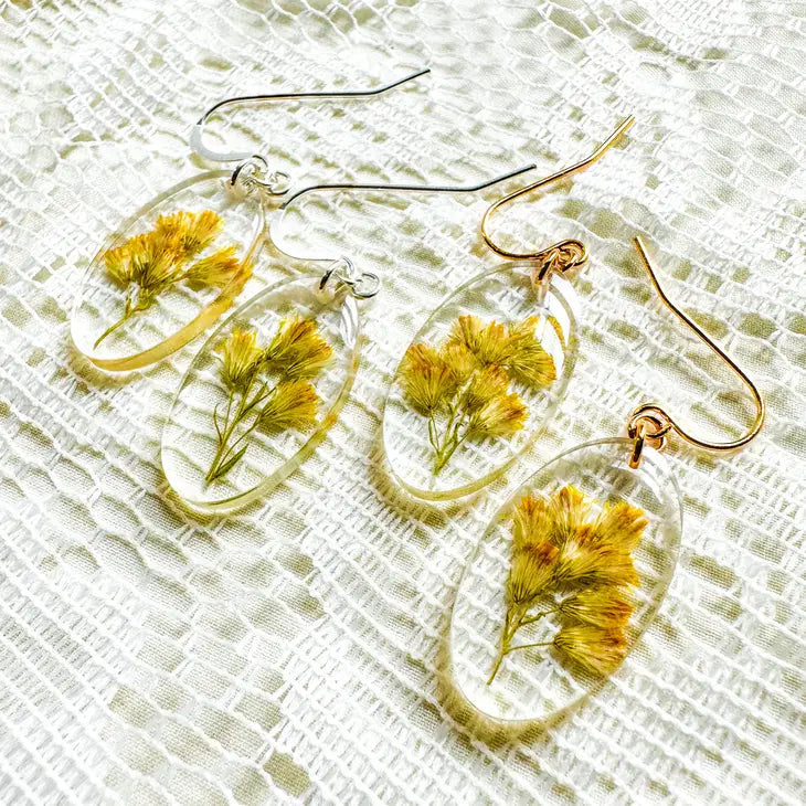Pressed Flower Earrings by Wild Lark