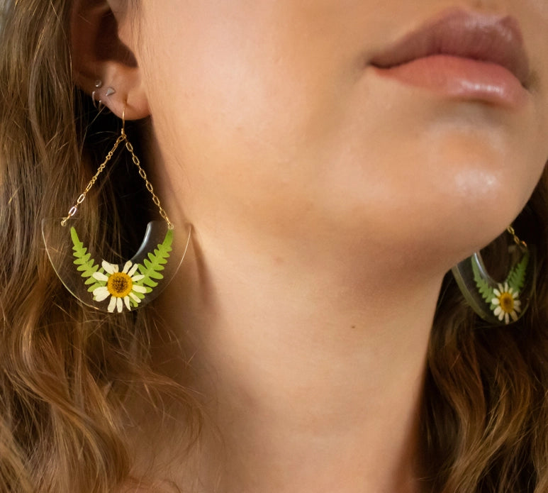 Pressed Flower Earrings by Wild Lark
