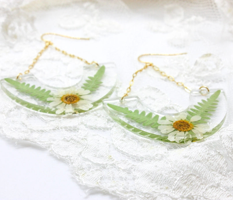 Pressed Flower Earrings by Wild Lark