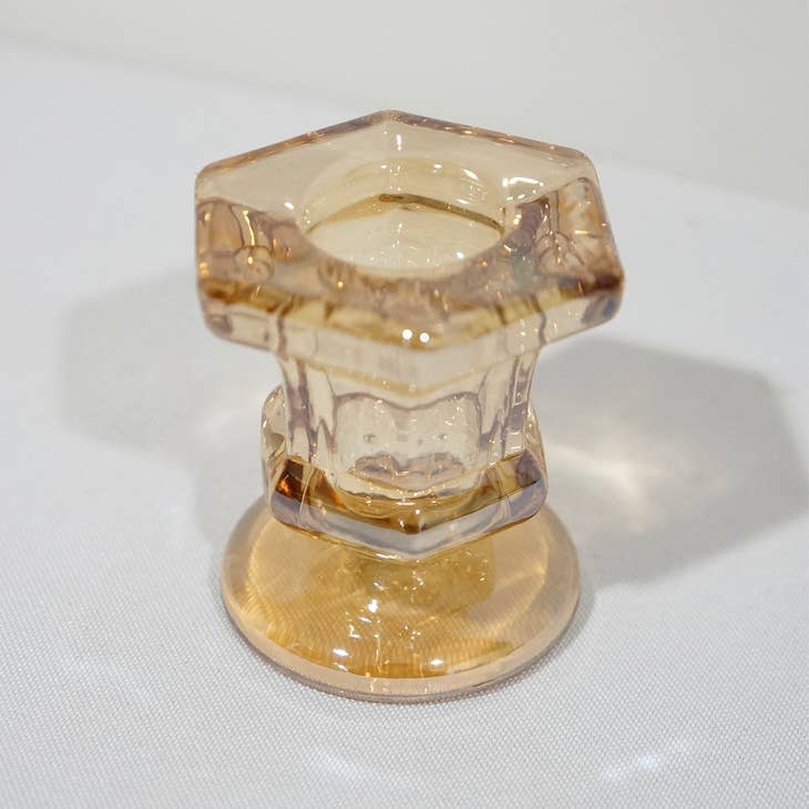 Glass Candlestick Holders Taper Candle Holders Tabletop by Wild Lark