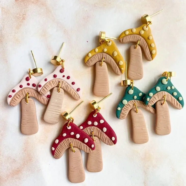 Mushroom Earrings by Wild Lark