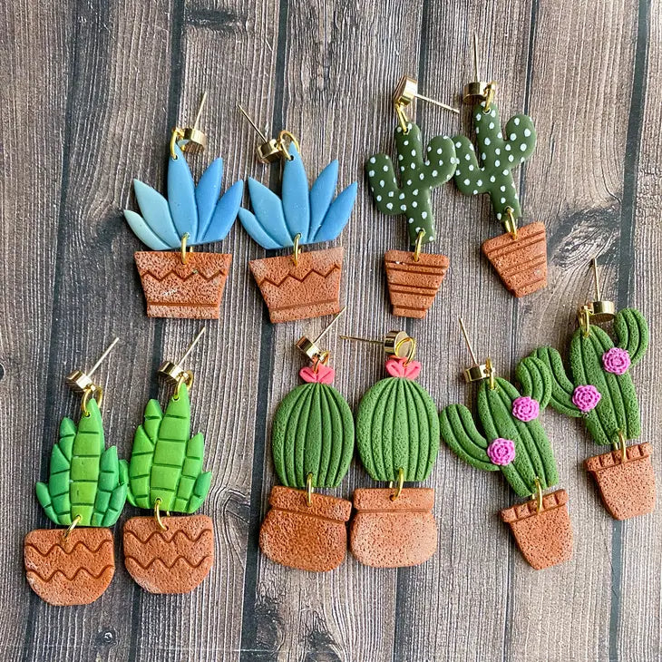 Succulent Plant Earrings by Wild Lark