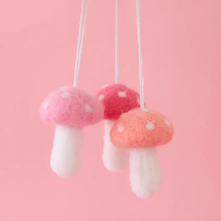 Felt Mushroom Ornaments by Wild Lark