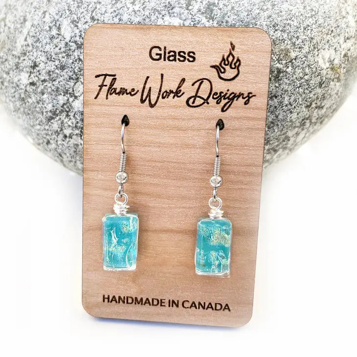 Dichroic Glass Earrings by Wild Lark