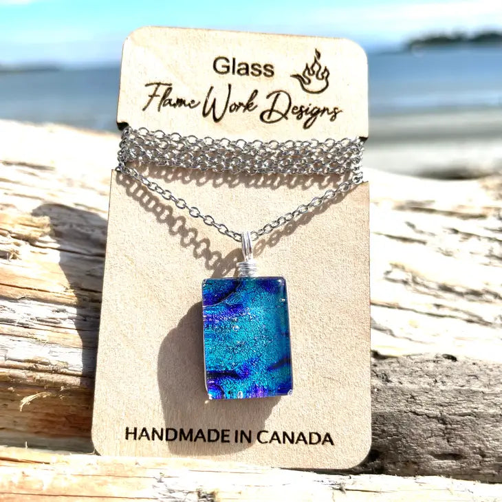 Dichroic Glass Pendant by Wild Lark
