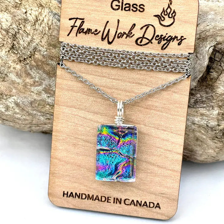 Dichroic Glass Pendant by Wild Lark