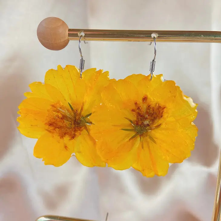 Pressed Cosmos Earrings by Wild Lark