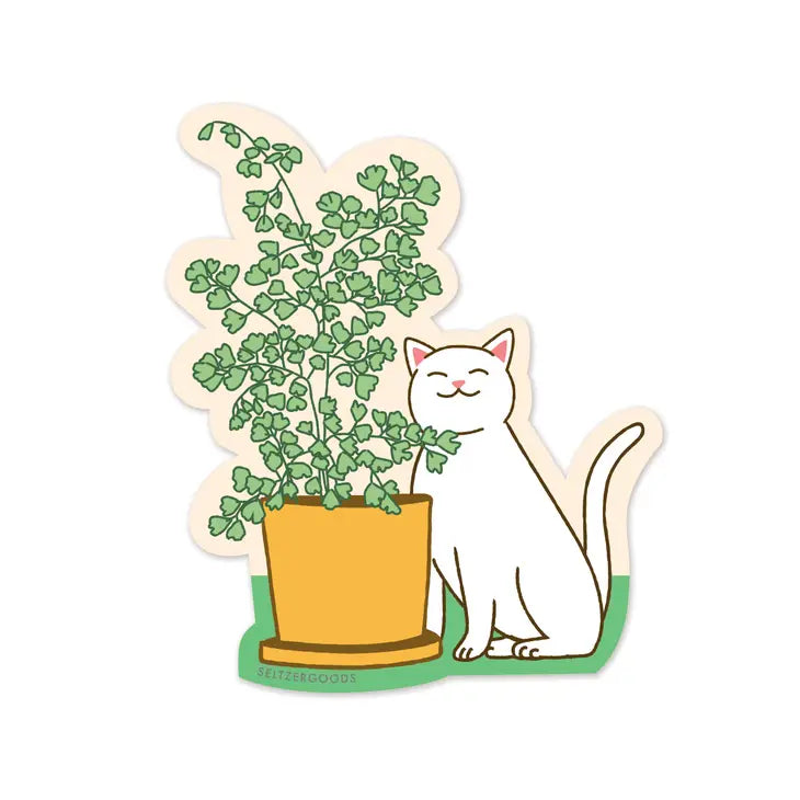 Fern Cat Sticker by Wild Lark