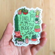 Find Joy in the Little Buds of Life Vinyl Sticker by Wild Lark