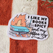 I Like My Books Spicy Sticker by Wild Lark