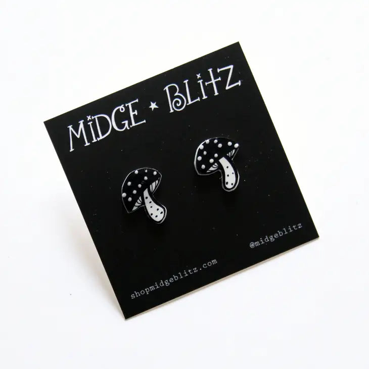Magical Mushroom Handmade Earrings by Wild Lark
