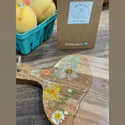 Pressed Flower Cutting Board by Wild Lark
