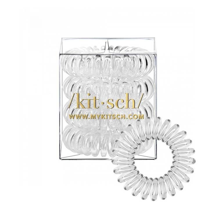 Spiral Hair Ties 4 Pack - Clear by Wild Lark