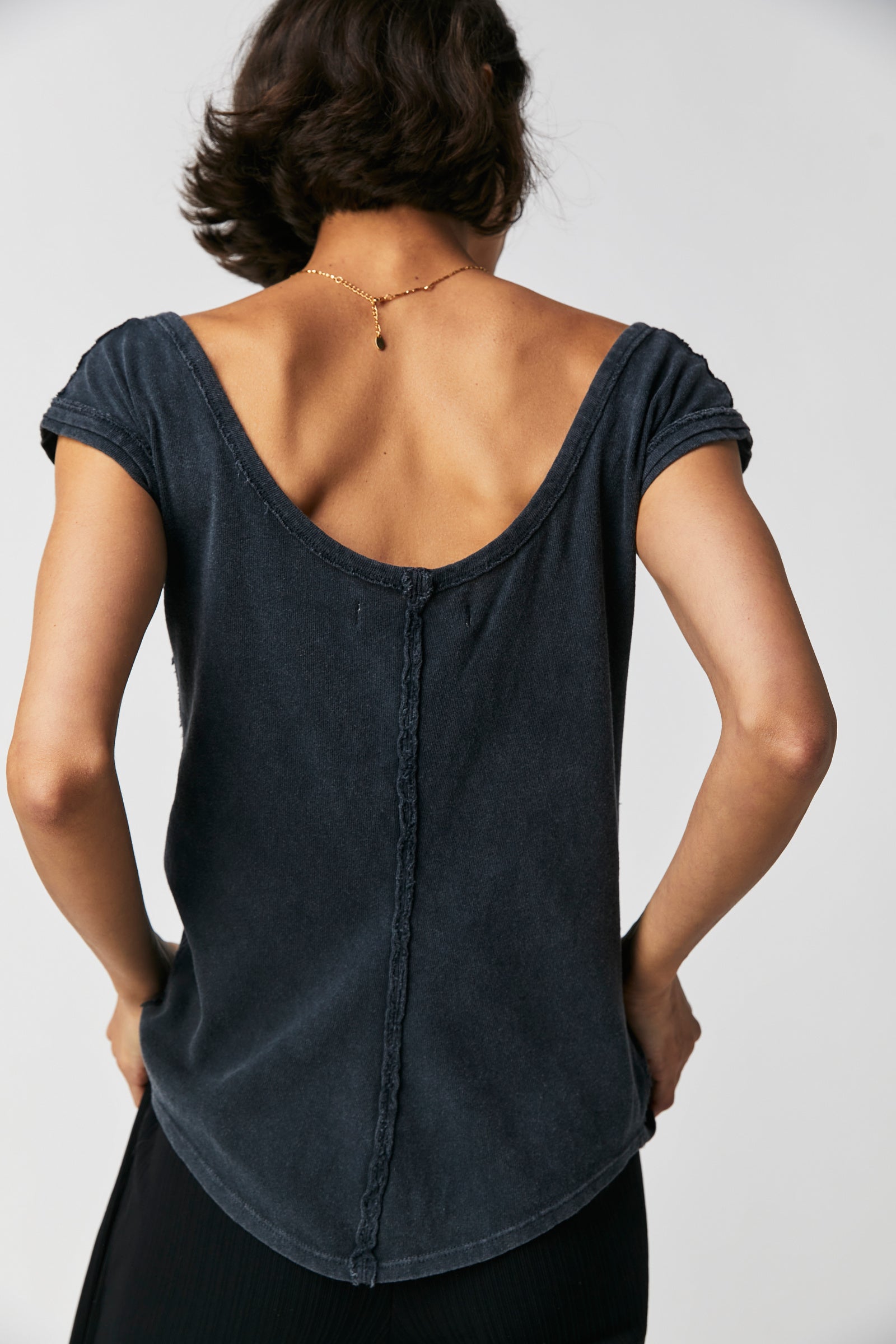 Free People Bout Time Tee - Black by Harbour Thread