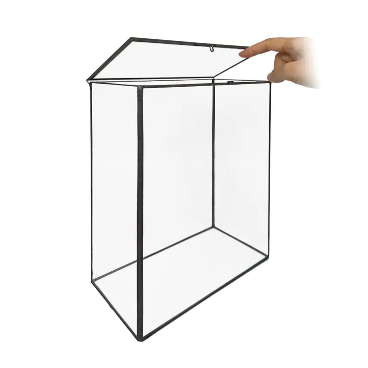 Bookshelf Plant Geometric Glass Vessel Container for Plants - Glass Container by Wild Lark